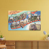 North Carolina (Staat Blume/Vogelart) Leinwanddruck (Insitu (Wohnzimmer))