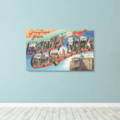 North Carolina (Staat Blume/Vogelart) Leinwanddruck (Insitu (Holzboden))