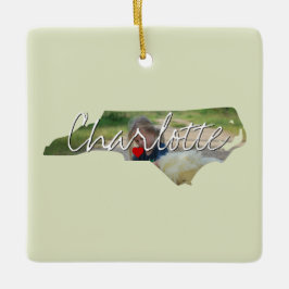 North Carolina Staat Foto Einlage und Ortsname Keramikornament