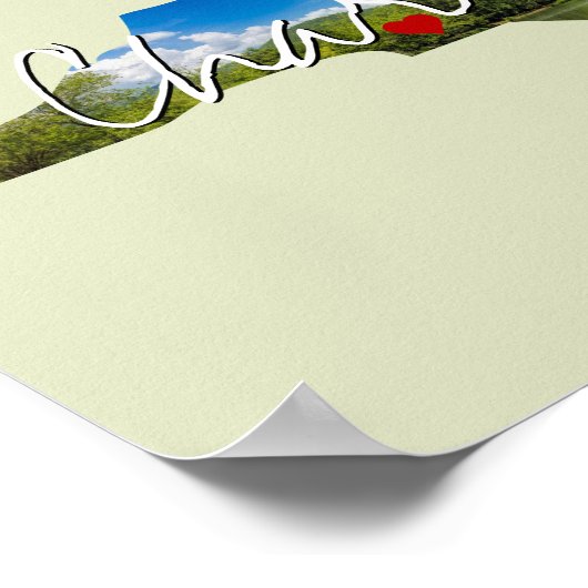 North Carolina Staat Foto Einlage und Ortsname Poster (Ecke)