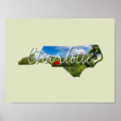 North Carolina Staat Foto Einlage und Ortsname Poster (Vorne)
