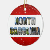 North Carolina Staat Foto Weihnachten Keramik Ornament (Links)