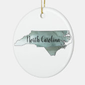 North Carolina Staat Illustration Keramik Ornament (Links)