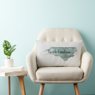 North Carolina Staat Illustration Lendenkissen