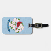 North Carolina Staat Kardinal Bird Dogwood Blume Gepäckanhänger (Vorderseite horizontal)