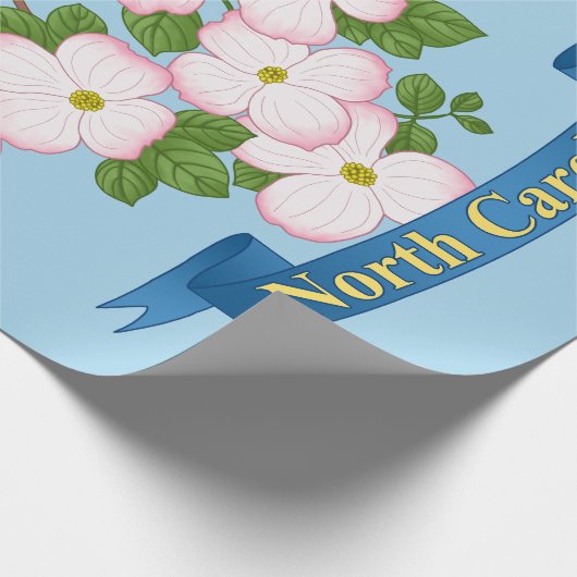 North Carolina Staat Kardinal Bird Dogwood Blume Geschenkpapier (Ecke)