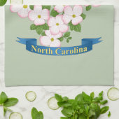 North Carolina Staat Kardinal Bird Dogwood Blume Geschirrtuch (Gefaltet)