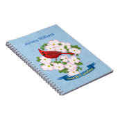 North Carolina Staat Kardinal Bird Dogwood Blume Notizblock (Rechte Seite)