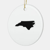 North Carolina Staat Kontur Keramik Ornament (Links)