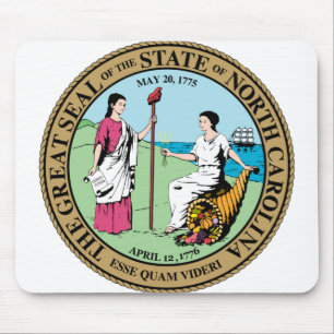 North Carolina Staat Siegel - Mousepad