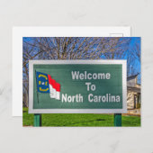 North Carolina Staat Sign Postkarte (Vorne/Hinten)