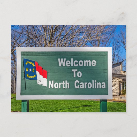 North Carolina Staat Sign Postkarte (Vorderseite)