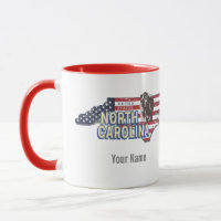 North Carolina Staat United Staaten Map USA Vintag