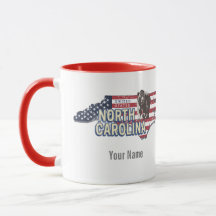 North Carolina Staat United Staaten Map USA Vintag
