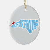 North Carolina Staat Weihnachtsbaum Keramik Ornament (Rechts)