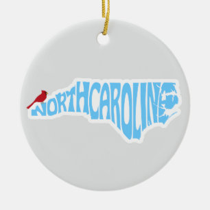 North Carolina Staat Weihnachtsbaum Keramik Ornament