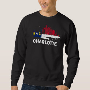 North Carolina Staatsflagge Charlotte City Sweatshirt
