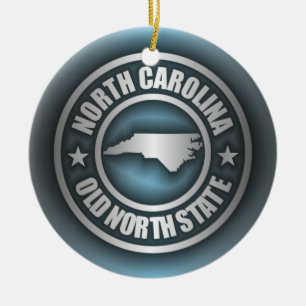 "North Carolina-Stahl 2" Keramik Ornament