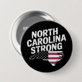 North Carolina stark mit NC-Staat und US-Flagge Button (Vorne & Hinten)