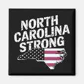 North Carolina stark mit NC-Staat und US-Flagge Magnet (Vorne)