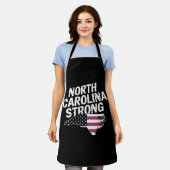 North Carolina stark mit NC-Staat und US-Flagge Schürze (Getragen)