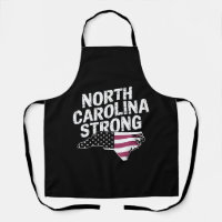 North Carolina stark mit NC-Staat und US-Flagge