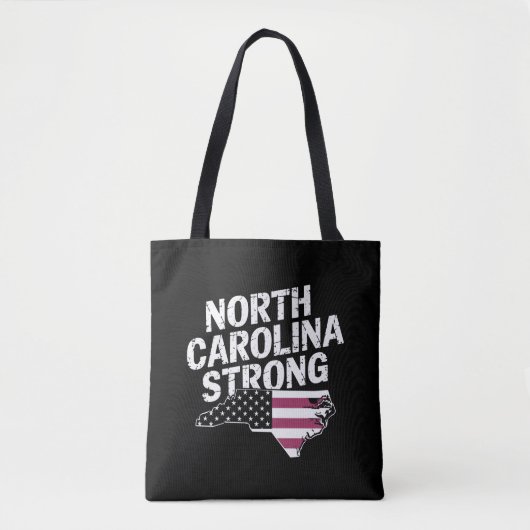 North Carolina stark mit NC-Staat und US-Flagge Tasche (Vorderseite)