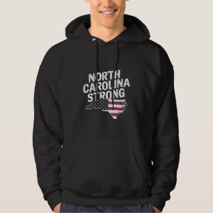 North Carolina Stark Mit NC Staat Und USA-Flagge Hoodie