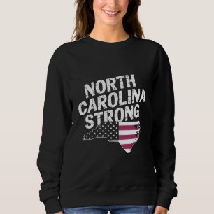 North Carolina stark mit NC-Staat und USA-Flagge Sweatshirt