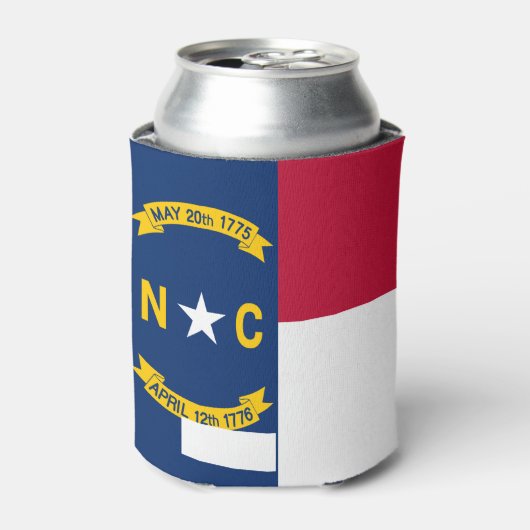 North Carolina State Flag Can Hugger Dosenkühler (Kanne Vorderseite)