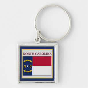 North Carolina State Flag Design Premium Schlüssel Schlüsselanhänger