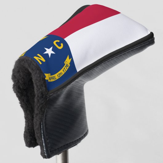 North Carolina State Flag Golf Head Cover Golf Headcover (3/4 Vorderseite)