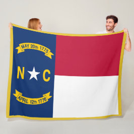 North Carolina State Flag Print Patriota Fleecedecke