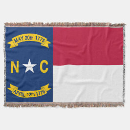 North Carolina State Flag Print Patriotic Decke