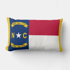 North Carolina State Flag Print Patriotic Lendenkissen