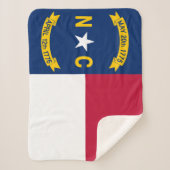 North Carolina State Flag Print Patriotic Sherpadecke (Vorderseite)