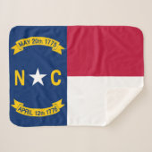 North Carolina State Flag Print Patriotic Sherpadecke (Vorderseite (Horizontal))