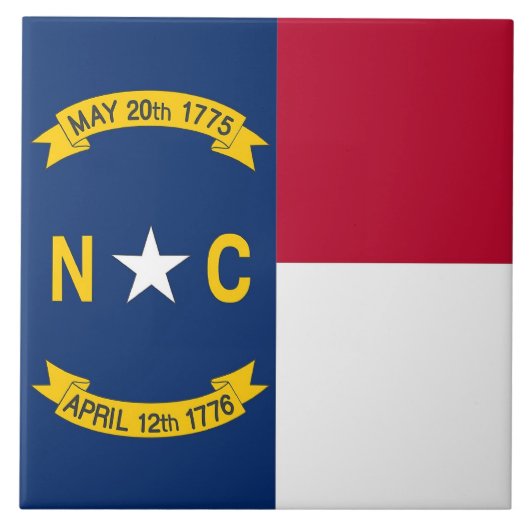 North Carolina State Flag Tile Fliese (Vorderseite)