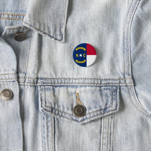 North Carolina State Flag USA Button (Beispiel)