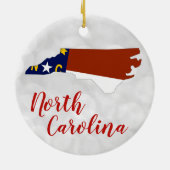 North Carolina State Flag - Weihnachtskarte Keramik Ornament (Hinten)