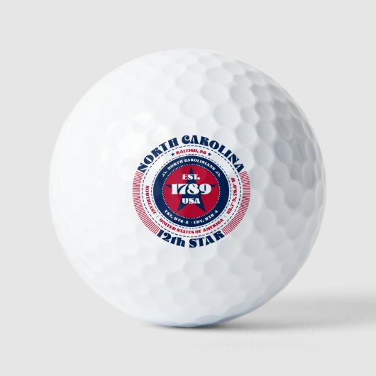 North Carolina Statehood Patriotic Gift Golf Balls Golfball (Vorderseite)