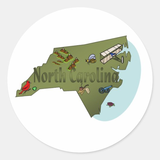 North Carolina Sticker (Vorderseite)