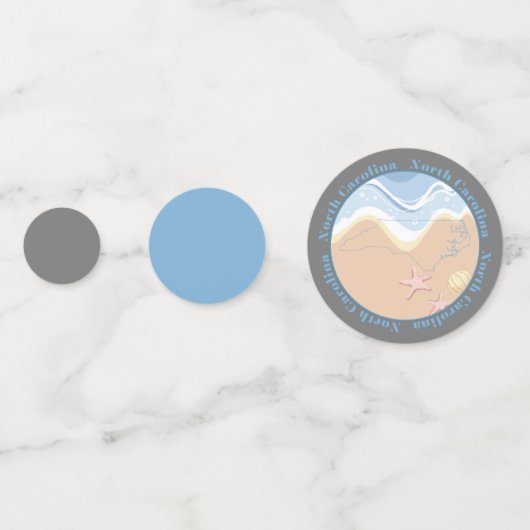 North Carolina Strände Konfetti (Rückseiten)