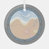 North Carolina Strände Ornament Aus Glas (Vorderseite)