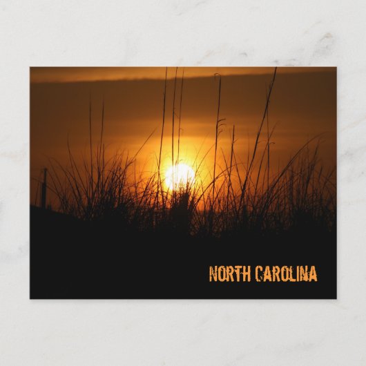 North Carolina Sunset Postkarte (Vorderseite)