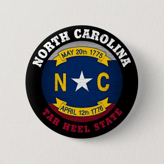 NORTH CAROLINA TAR HEEL STAAT FLAG BUTTON (Vorderseite)