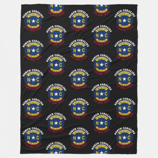 NORTH CAROLINA TAR HEEL STAAT FLAG FLEECEDECKE (Vorderseite)