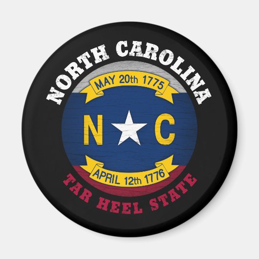 NORTH CAROLINA TAR HEEL STAAT FLAG MAGNET (Vorne)