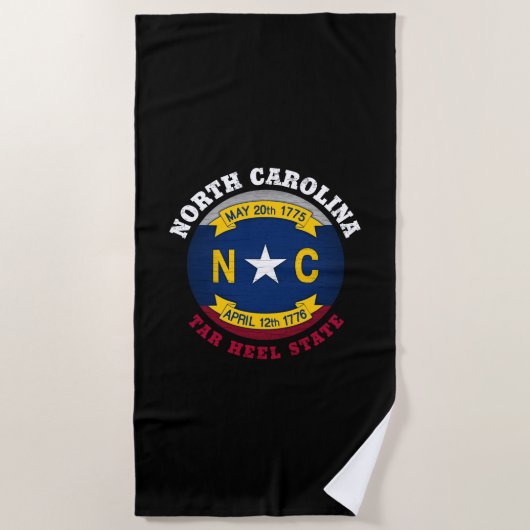 NORTH CAROLINA TAR HEEL STAAT FLAG STRANDTUCH (Vorderseite)