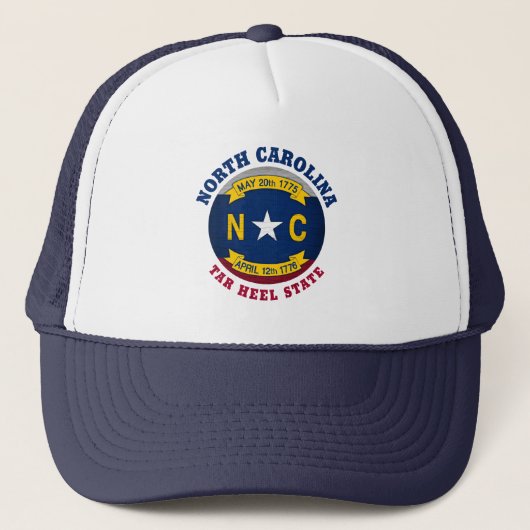 NORTH CAROLINA TAR HEEL STAAT FLAG TRUCKER HAT TRUCKERKAPPE (Vorderseite)